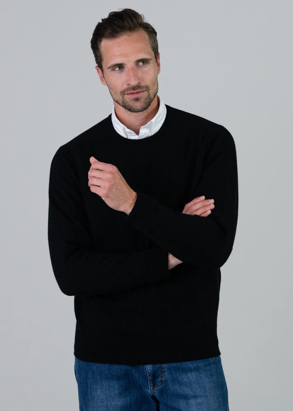 Melrose 2 Ply Cashmere Crew Neck - Image 3