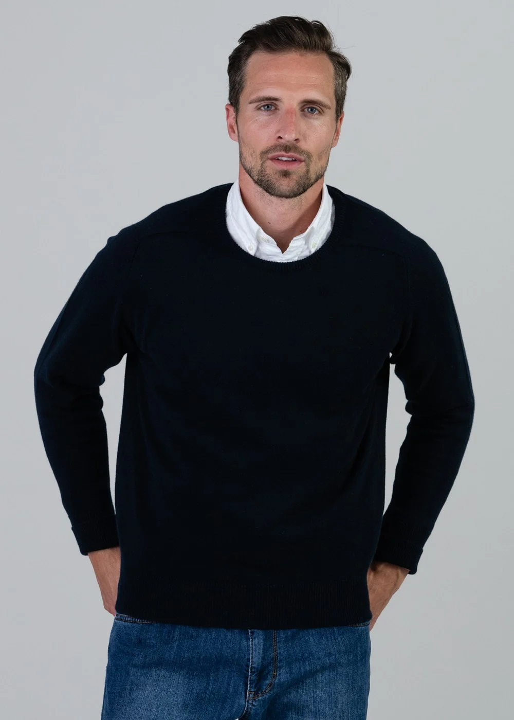 Melrose 2 Ply Cashmere Crew Neck - Image 3