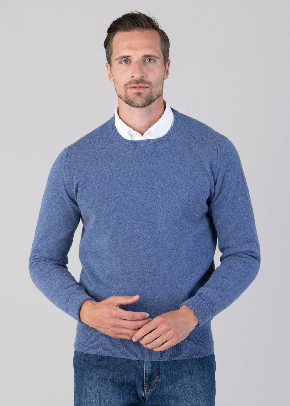 Oxton 1 Ply Cashmere Crew Neck - Image 3