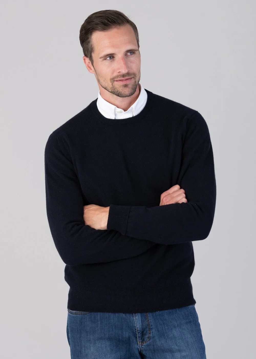 Oxton 1 Ply Cashmere Crew Neck - Image 4