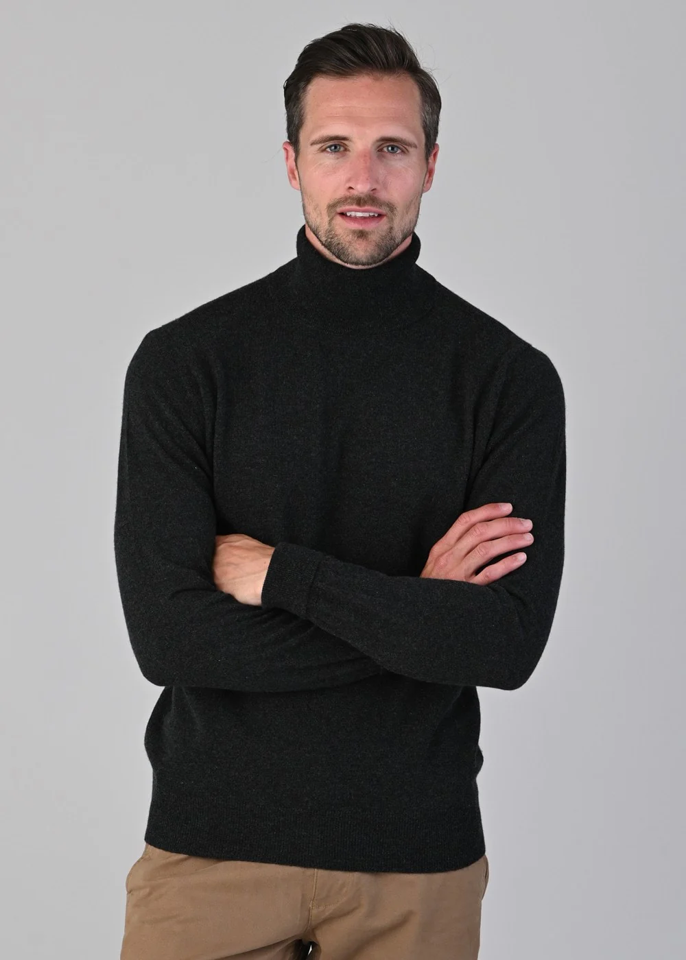 Oxton 1 Ply Cashmere Roll Neck - Image 2