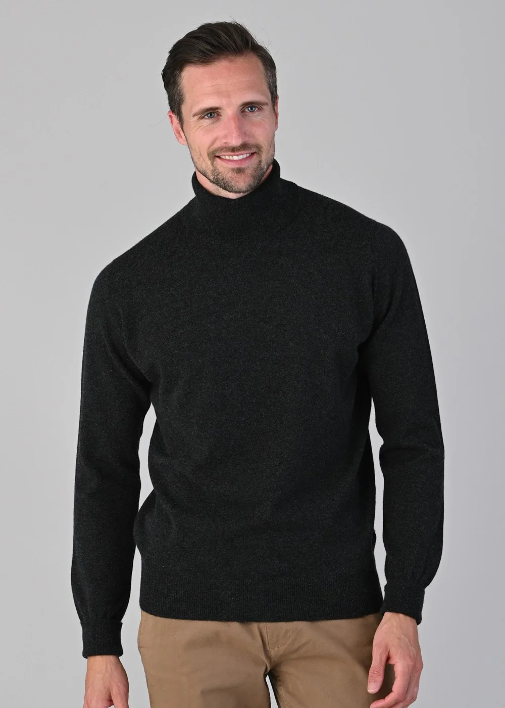 Oxton 1 Ply Cashmere Roll Neck - Image 3