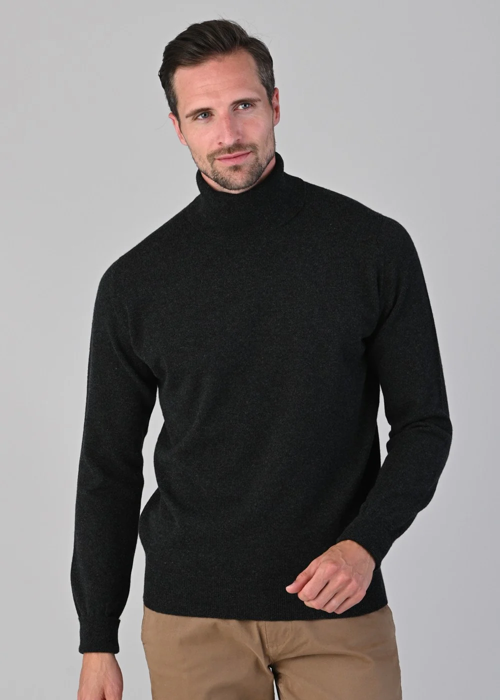 Oxton 1 Ply Cashmere Roll Neck - Image 4