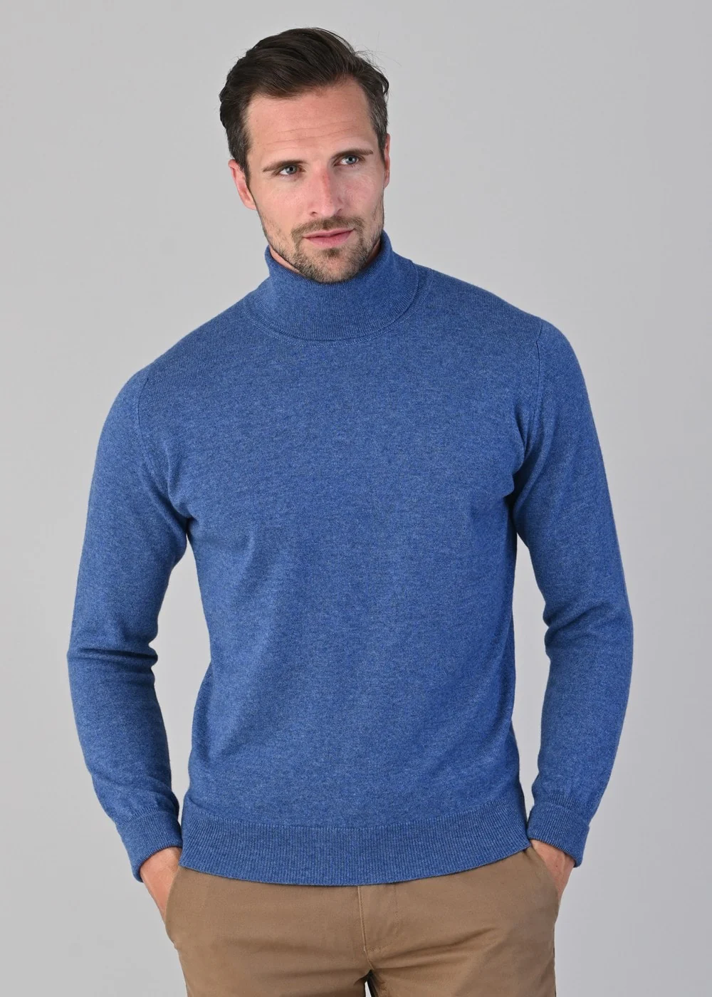 Oxton 1 Ply Cashmere Roll Neck - Image 3