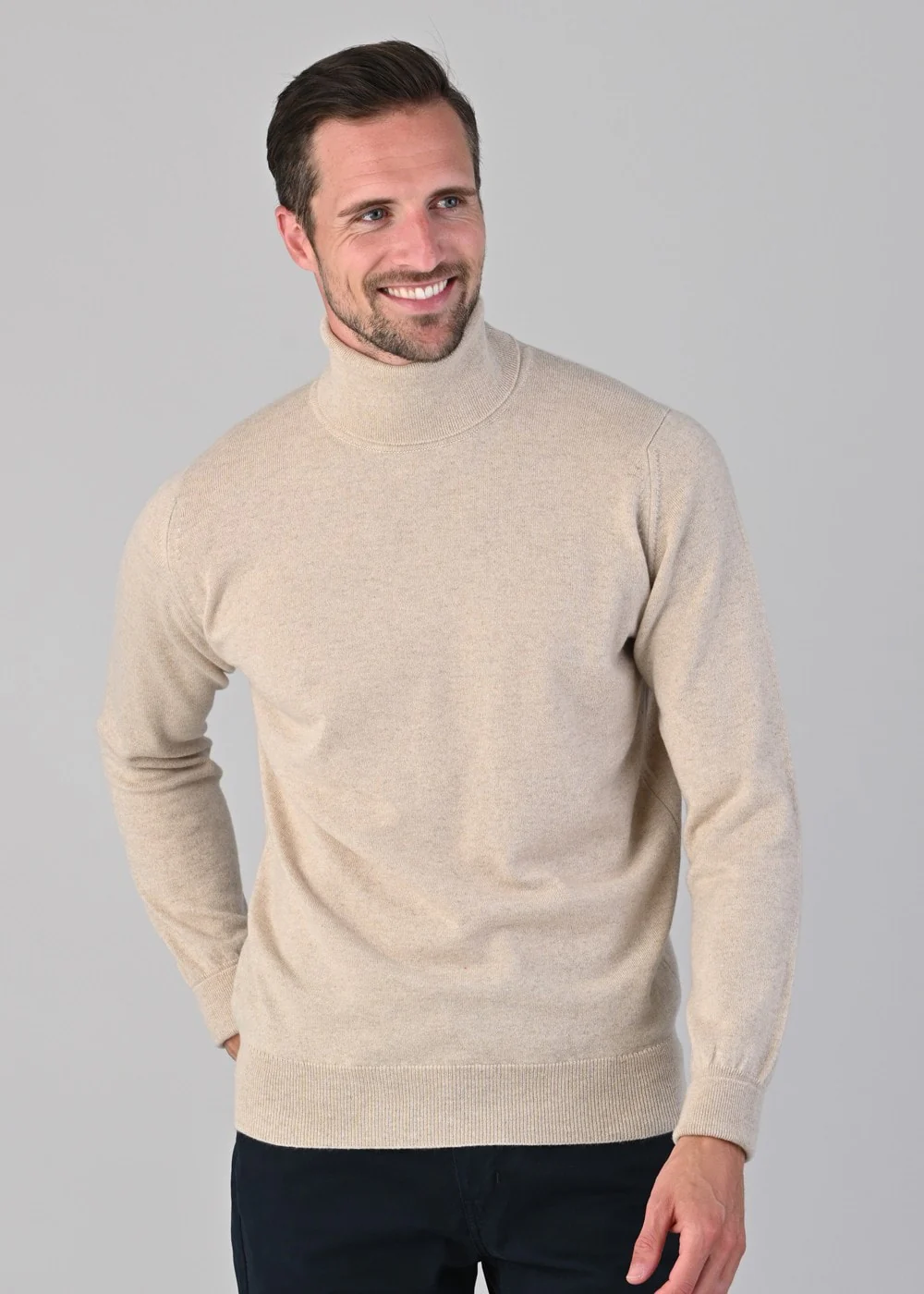 Oxton 1 Ply Cashmere Roll Neck - Image 3