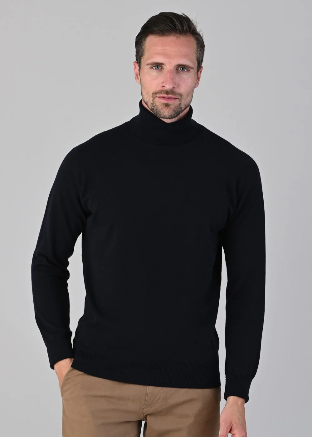 Oxton 1 Ply Cashmere Roll Neck - Image 2