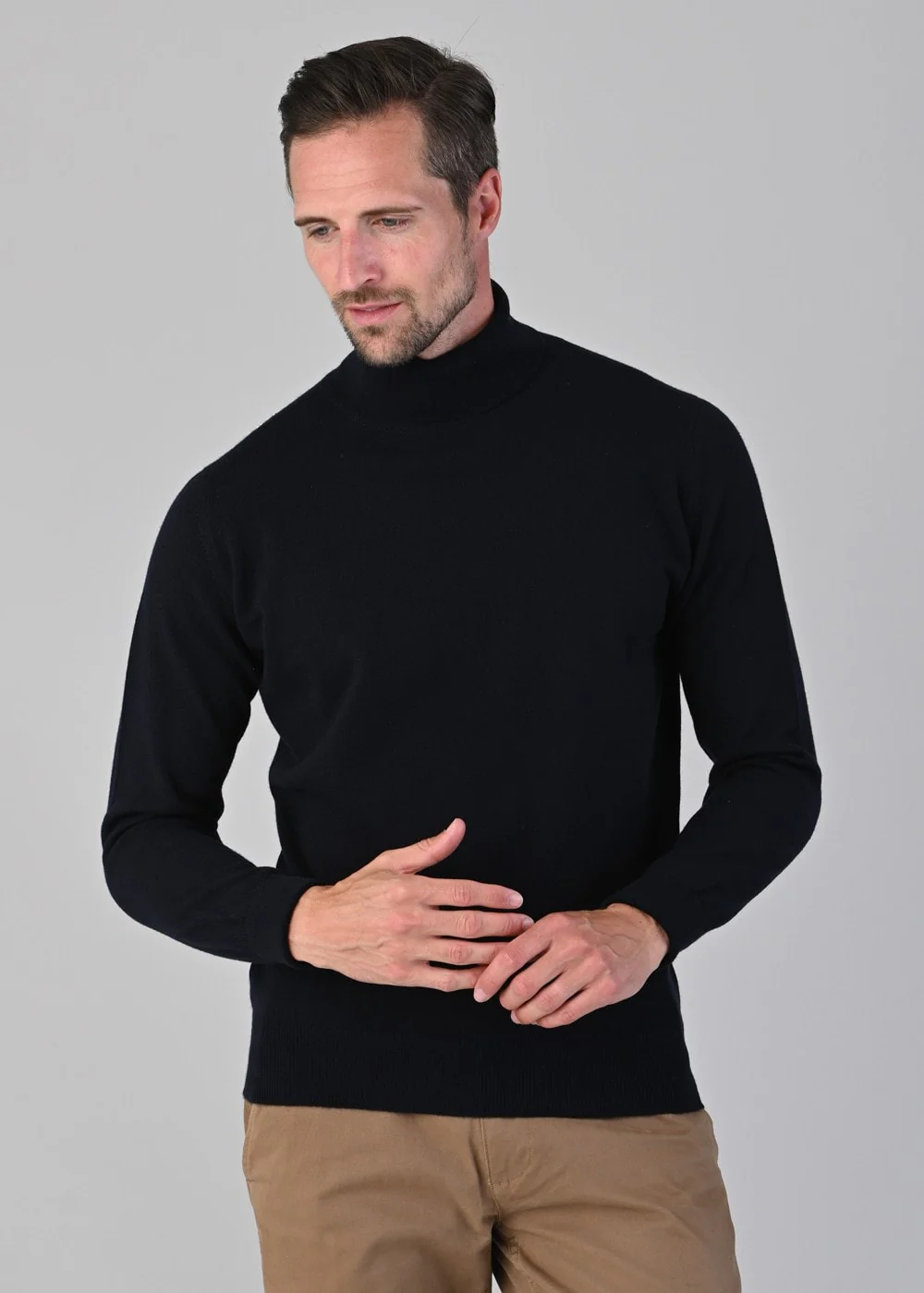 Oxton 1 Ply Cashmere Roll Neck - Image 4