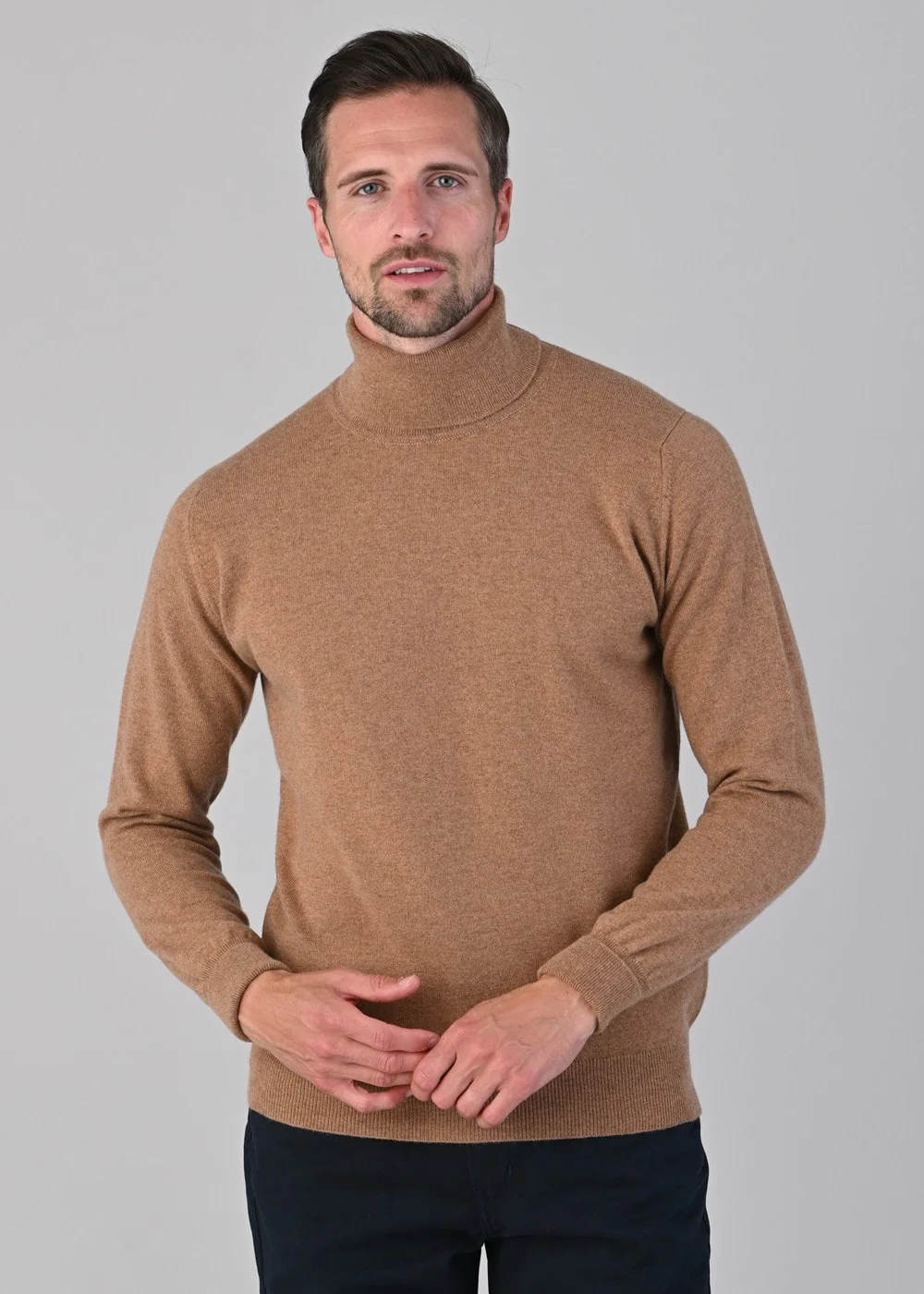 Oxton 1 Ply Cashmere Roll Neck - Image 2