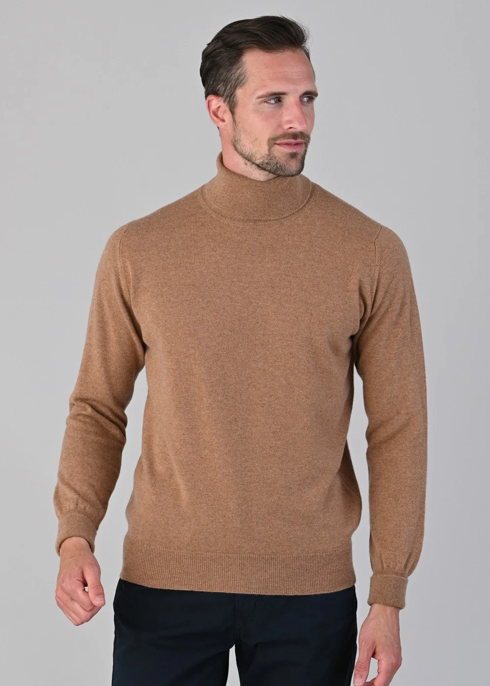 Oxton 1 Ply Cashmere Roll Neck - Image 3