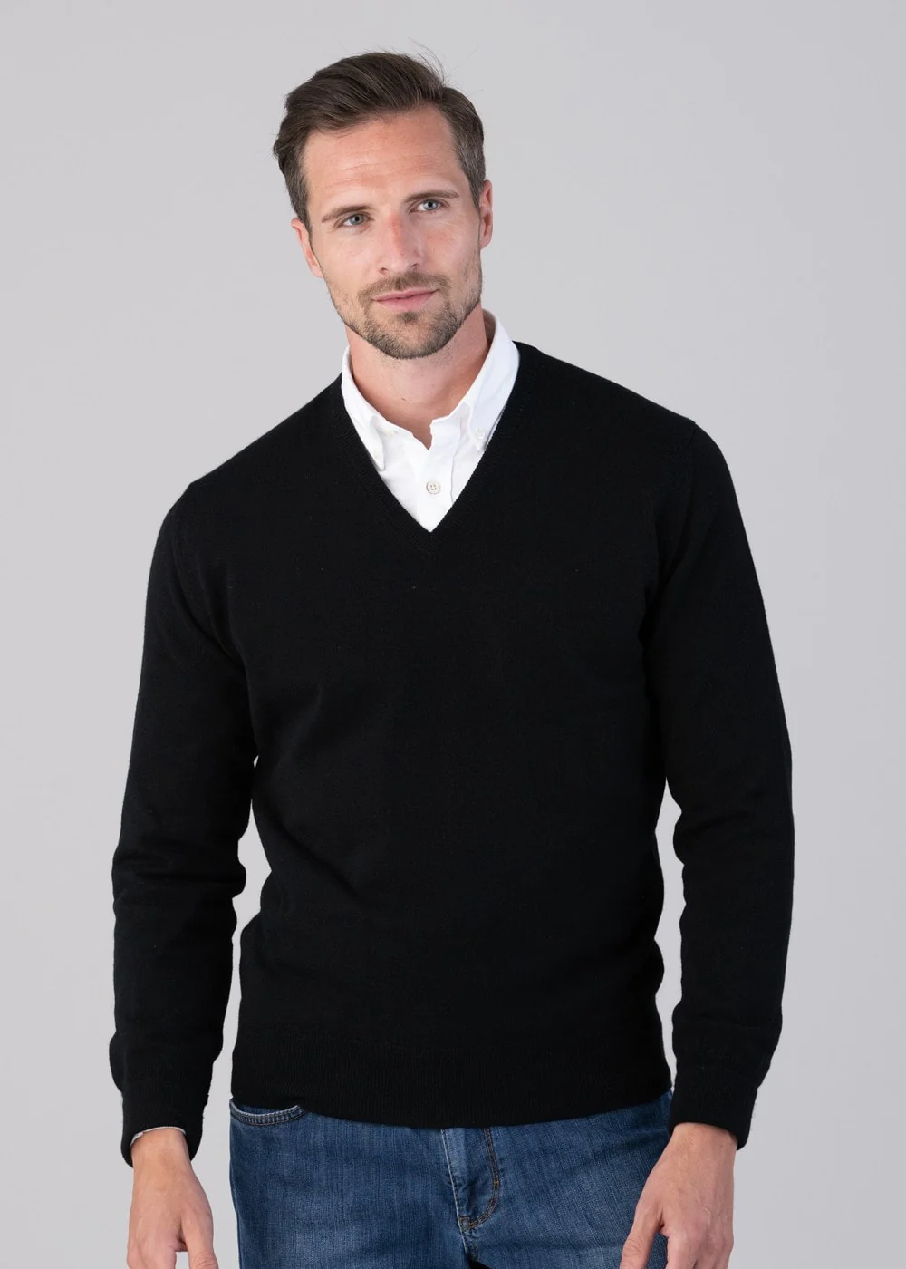 Oxton 1 Ply Cashmere V-Neck