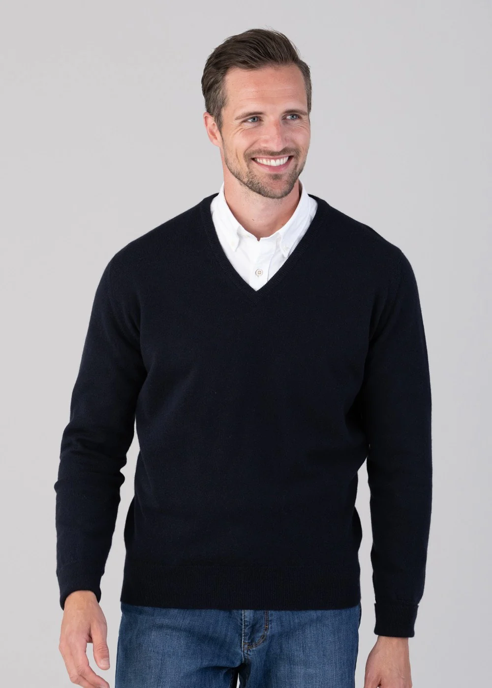 Oxton 1 Ply Cashmere V-Neck