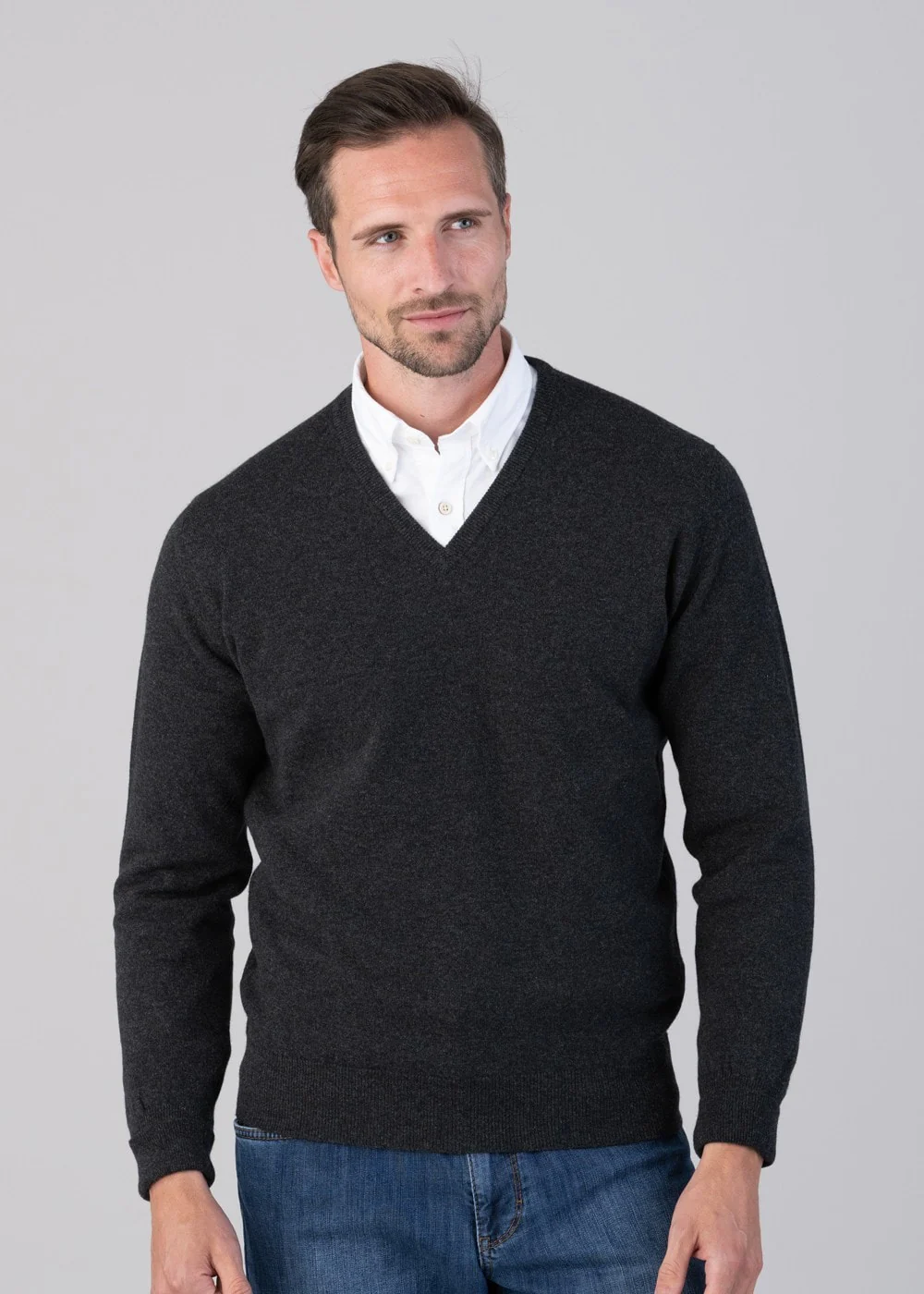 Oxton 1 Ply Cashmere V-Neck