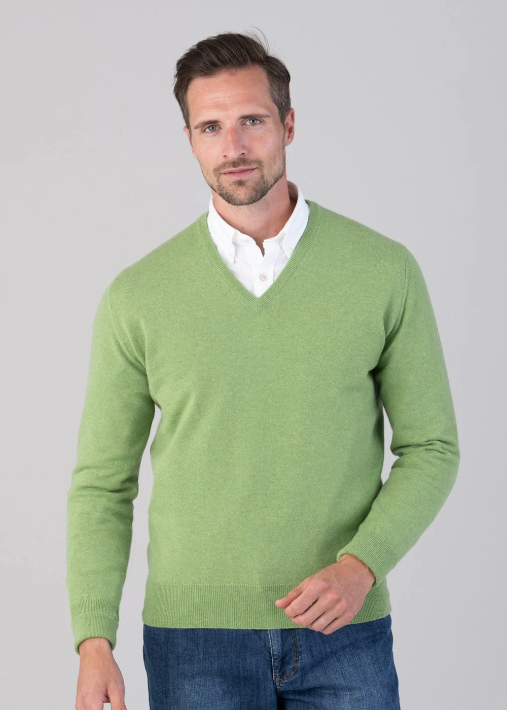Oxton 1 Ply Cashmere V-Neck