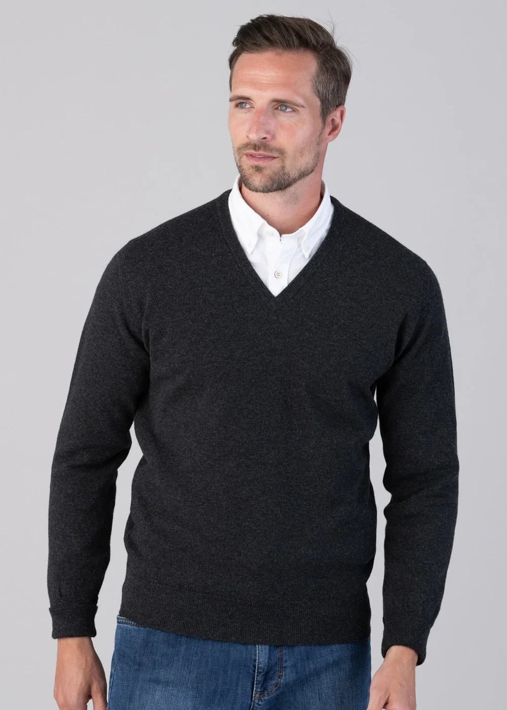 Oxton 1 Ply Cashmere V-Neck - Image 2