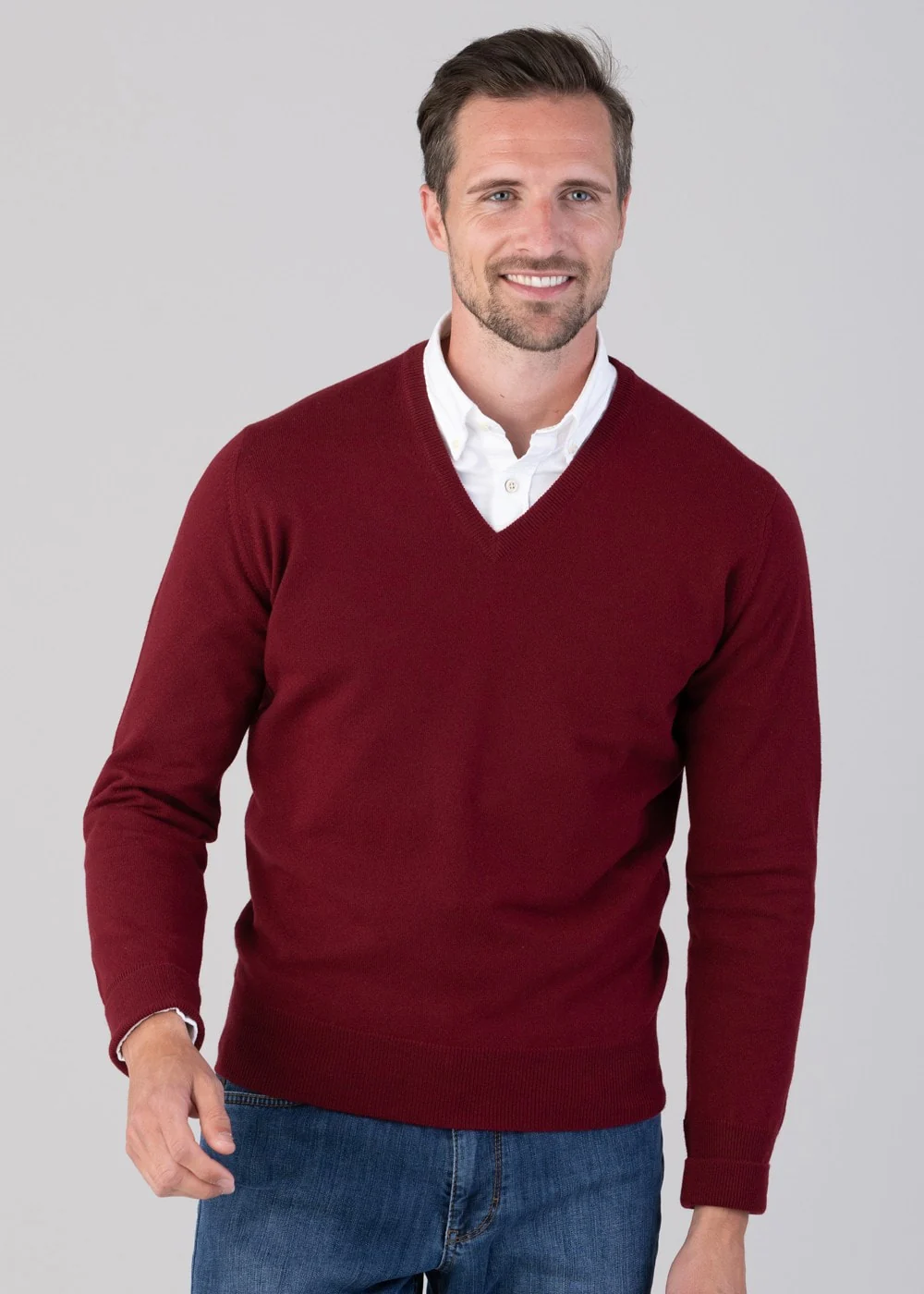 Oxton 1 Ply Cashmere V-Neck - Image 3