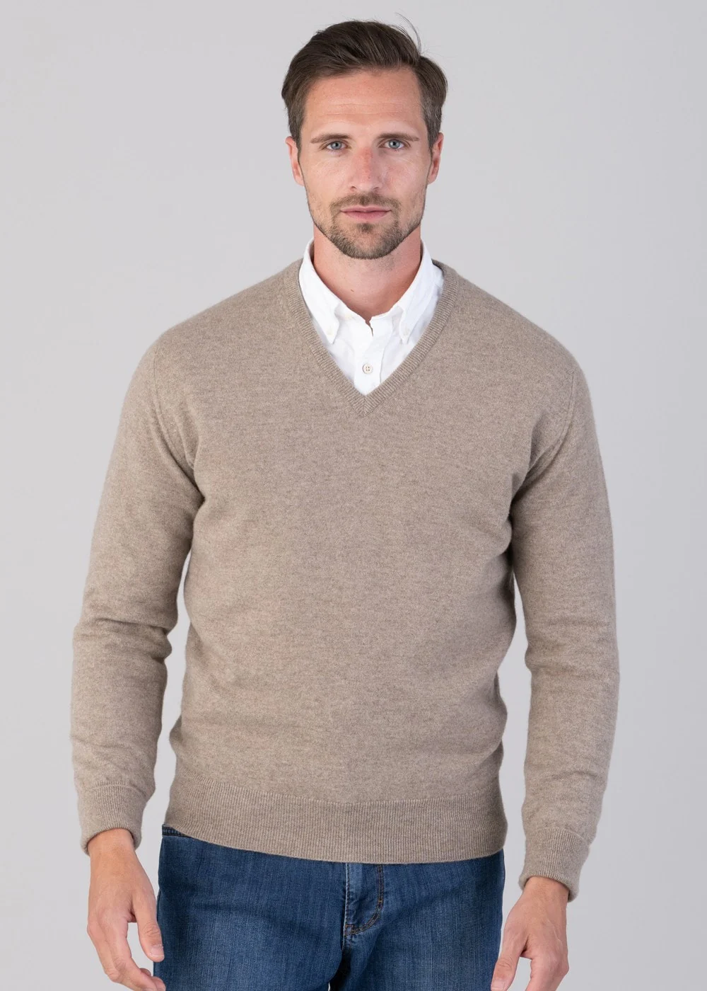 Oxton 1 Ply Cashmere V-Neck - Image 2
