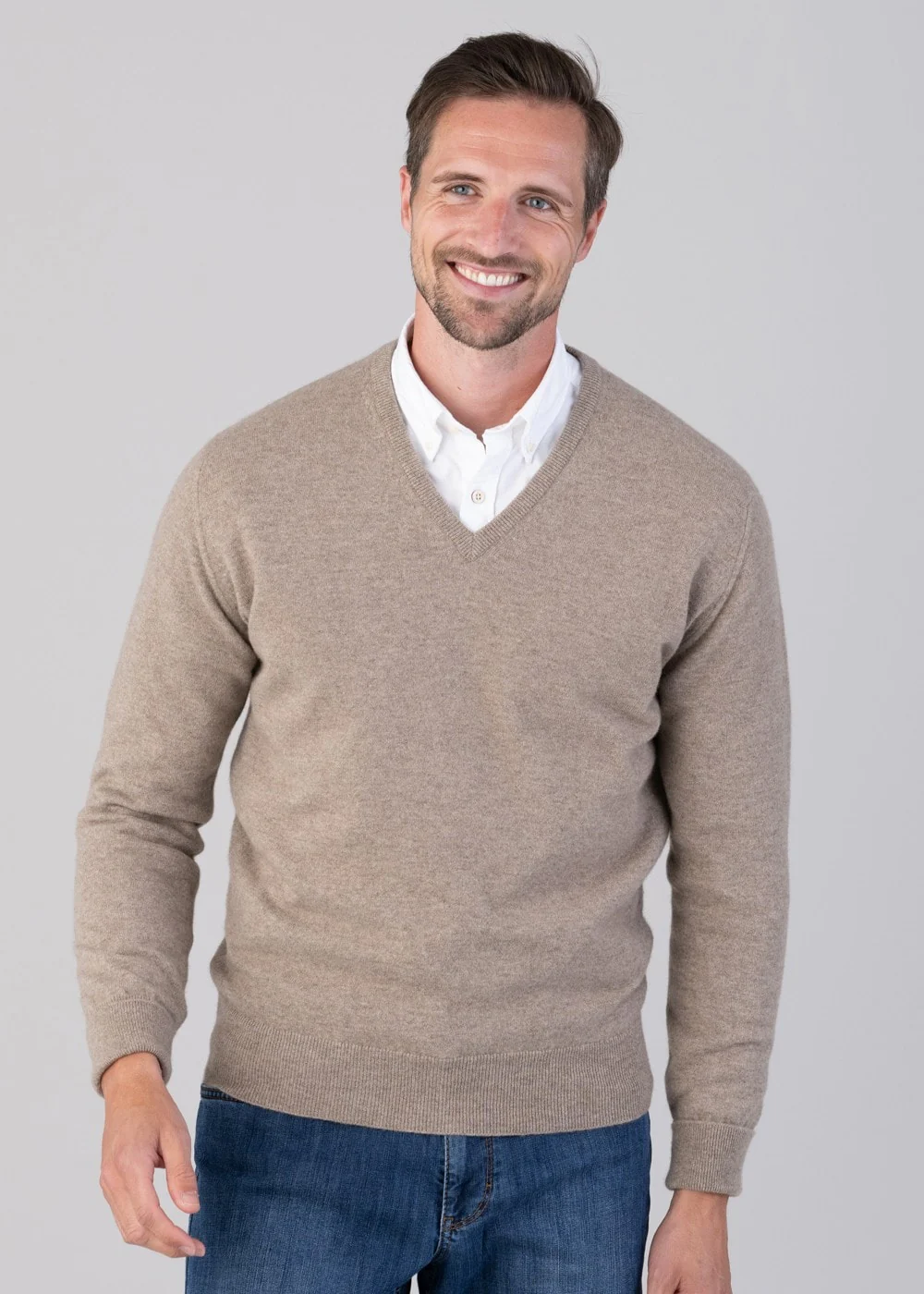 Oxton 1 Ply Cashmere V-Neck - Image 3