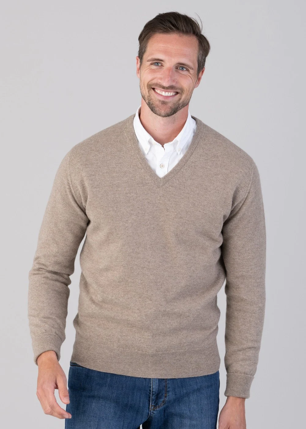 Oxton 1 Ply Cashmere V-Neck - Image 4