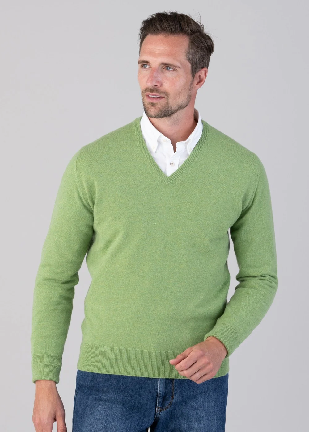 Oxton 1 Ply Cashmere V-Neck - Image 3