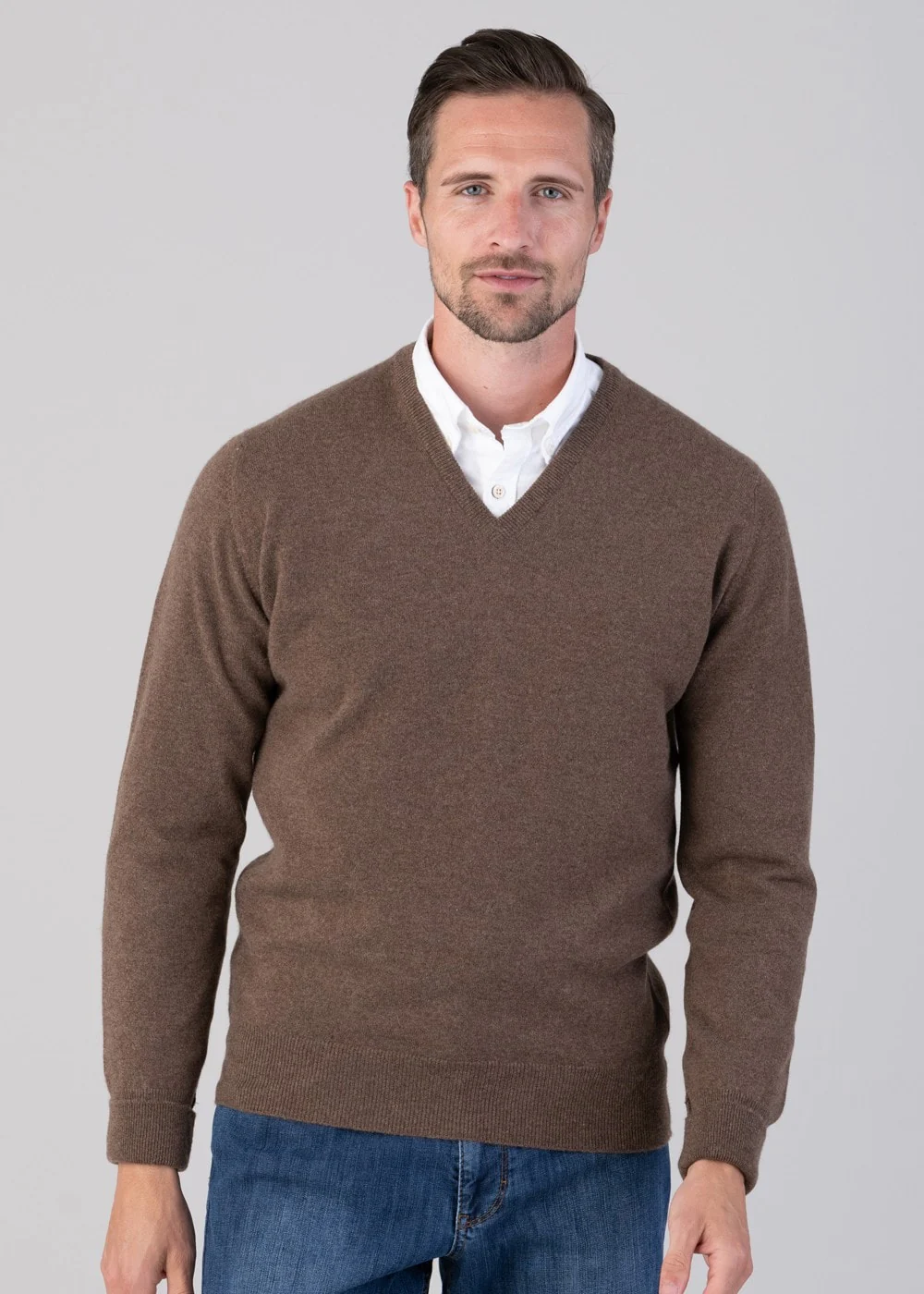 Oxton 1 Ply Cashmere V-Neck - Image 2