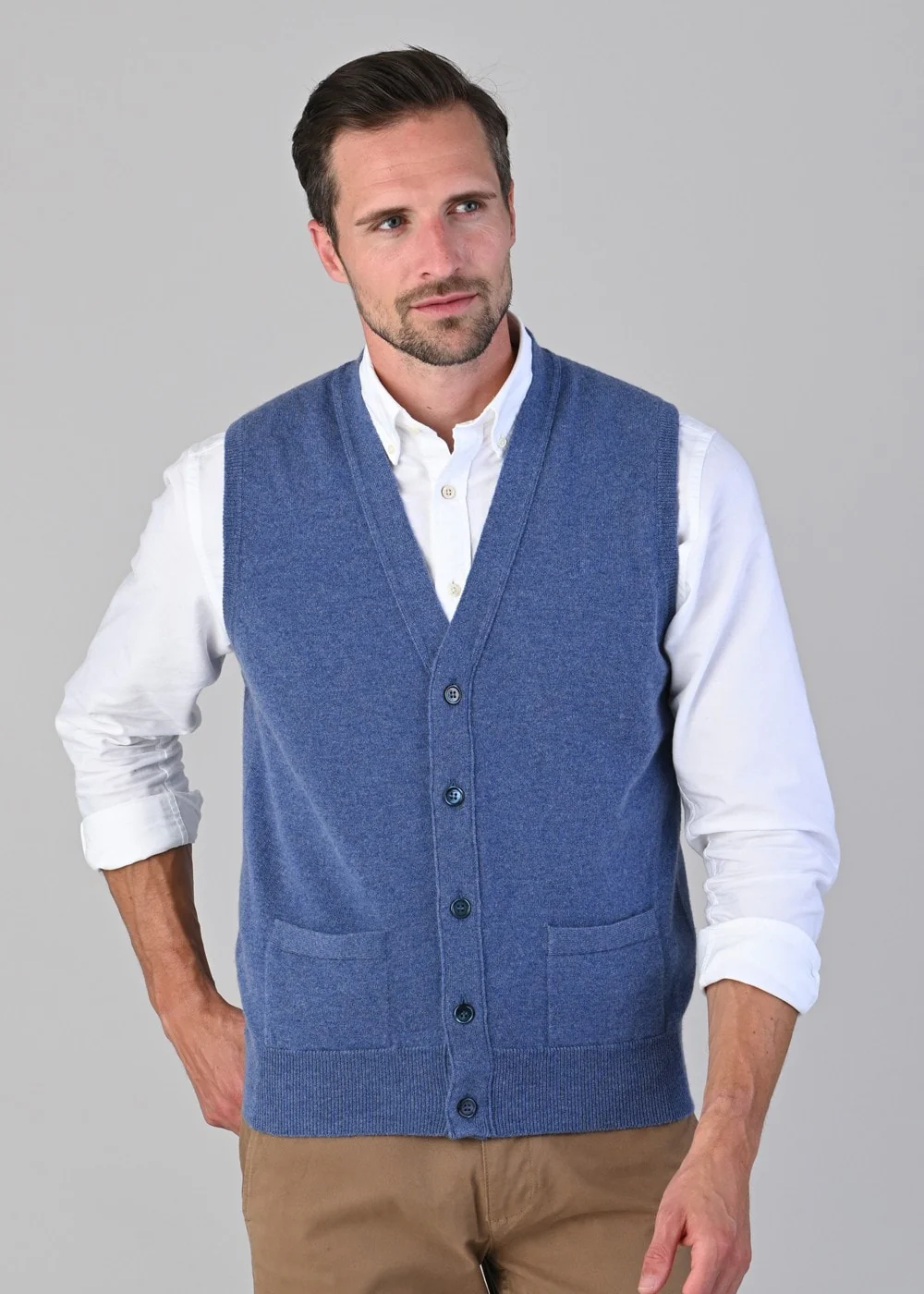 Oxton 1 Ply Cashmere Waistcoat - Image 3
