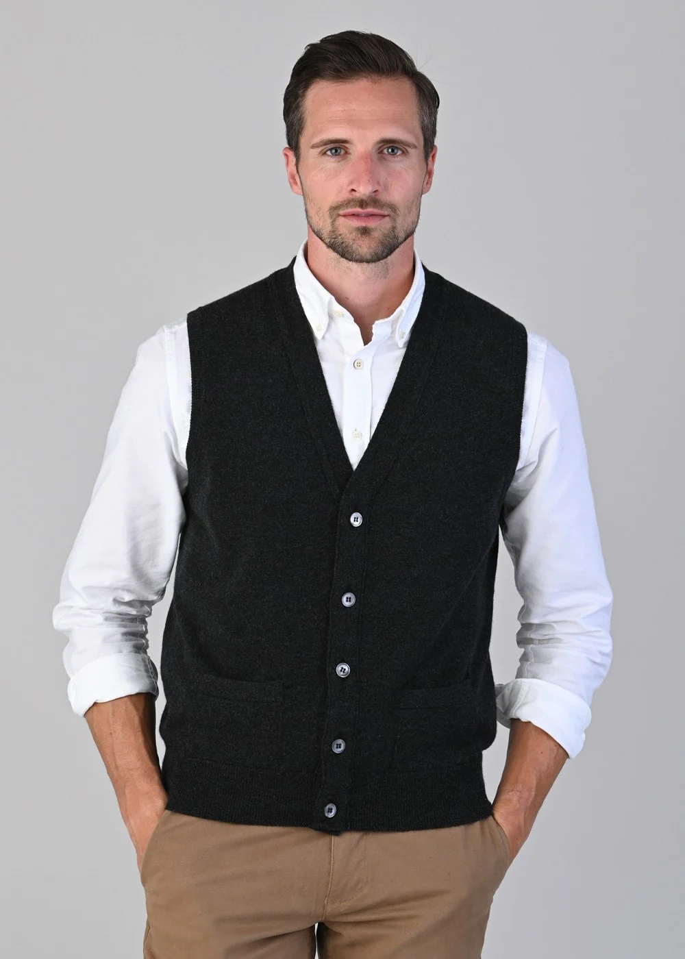 Oxton 1 Ply Cashmere Waistcoat - Image 3