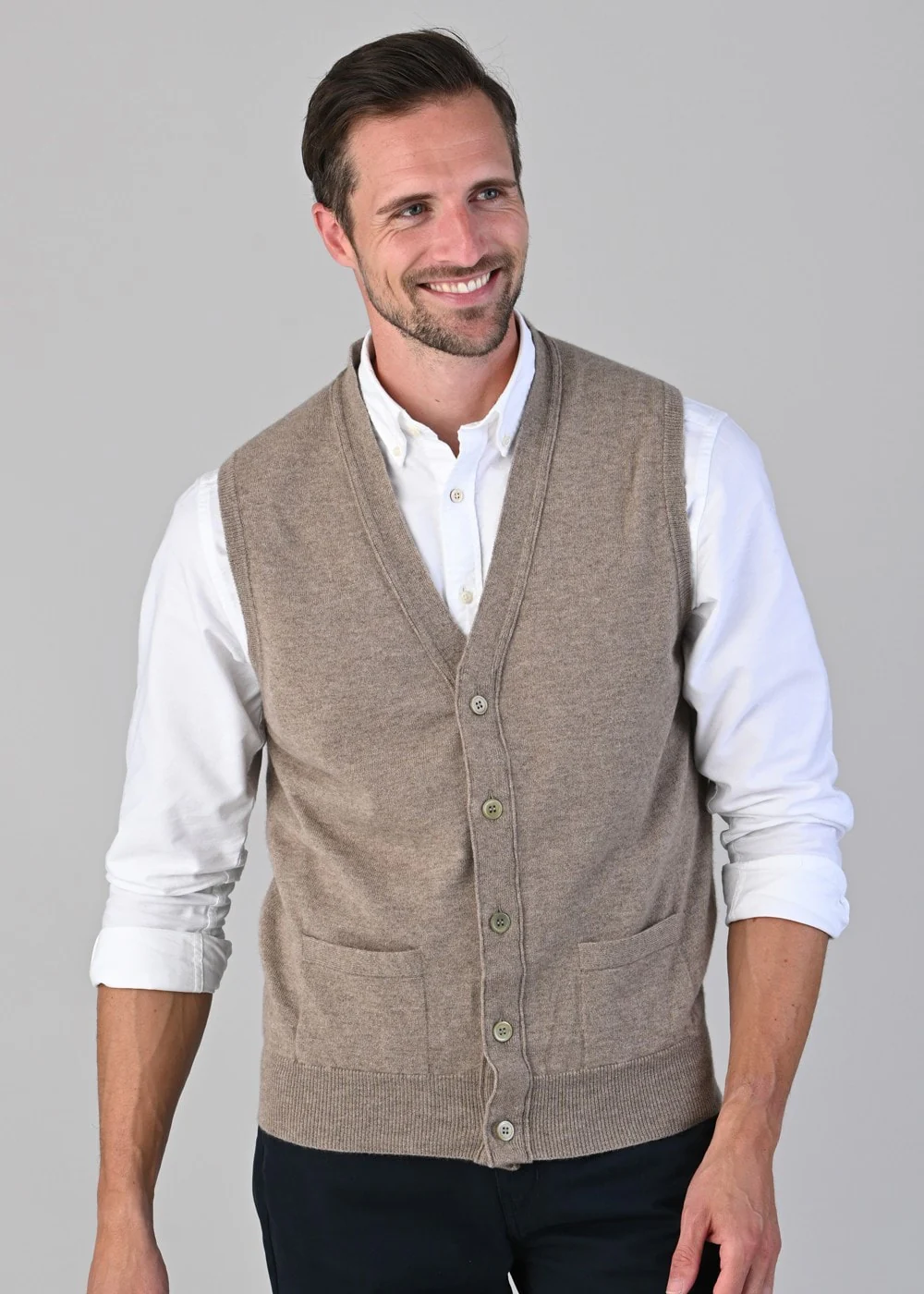 Oxton 1 Ply Cashmere Waistcoat - Image 3