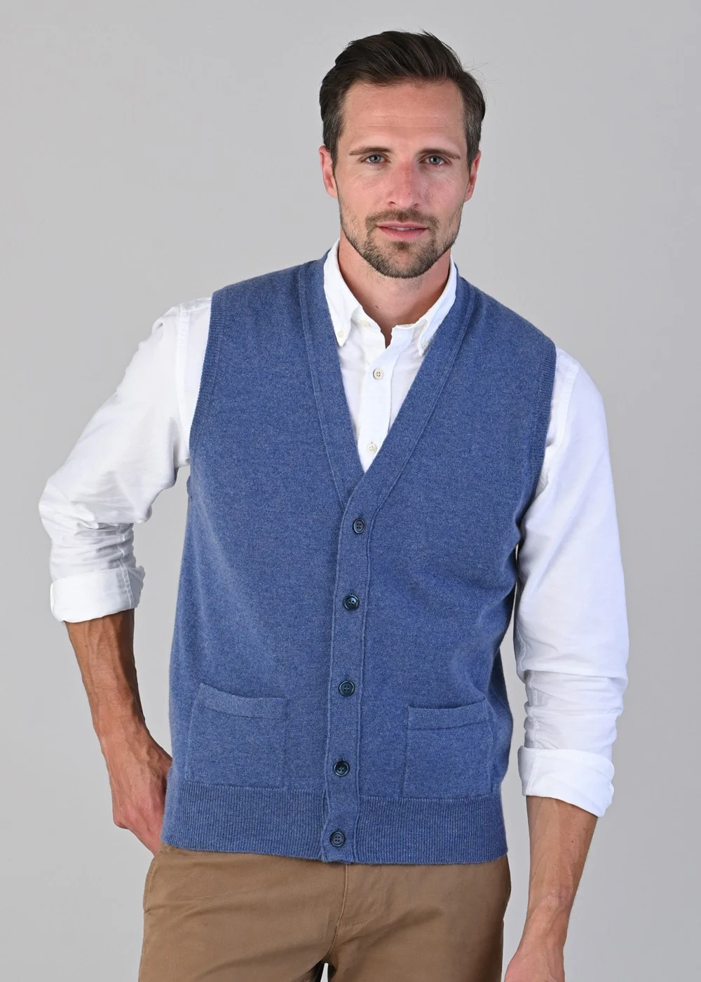 Oxton 1 Ply Cashmere Waistcoat - Image 2