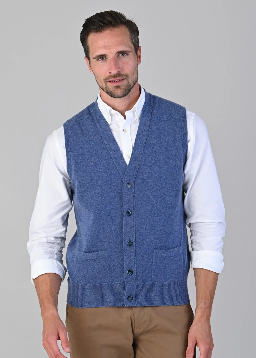 Oxton 1 Ply Cashmere Waistcoat - Image 3