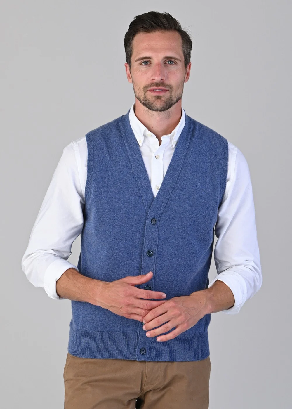 Oxton 1 Ply Cashmere Waistcoat - Image 4