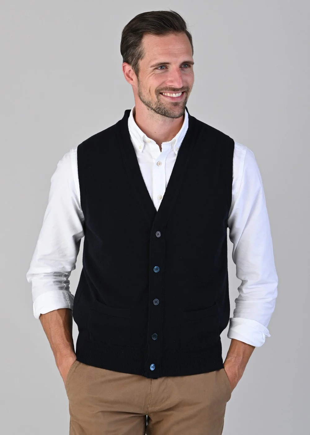 Oxton 1 Ply Cashmere Waistcoat - Image 2