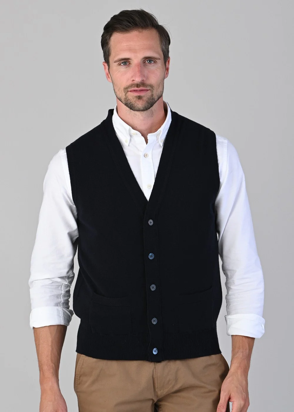Oxton 1 Ply Cashmere Waistcoat - Image 4