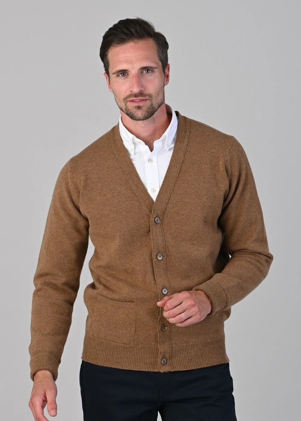 Rob 2 Ply Lambswool Cardigan - Image 4
