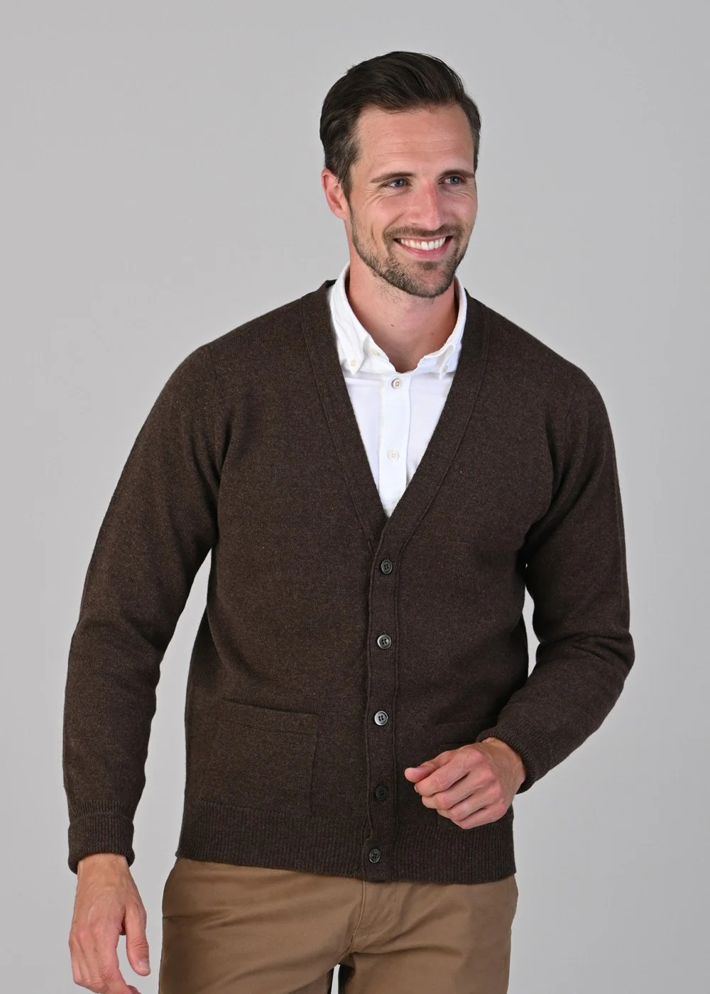 Rob 2 Ply Lambswool Cardigan - Image 6