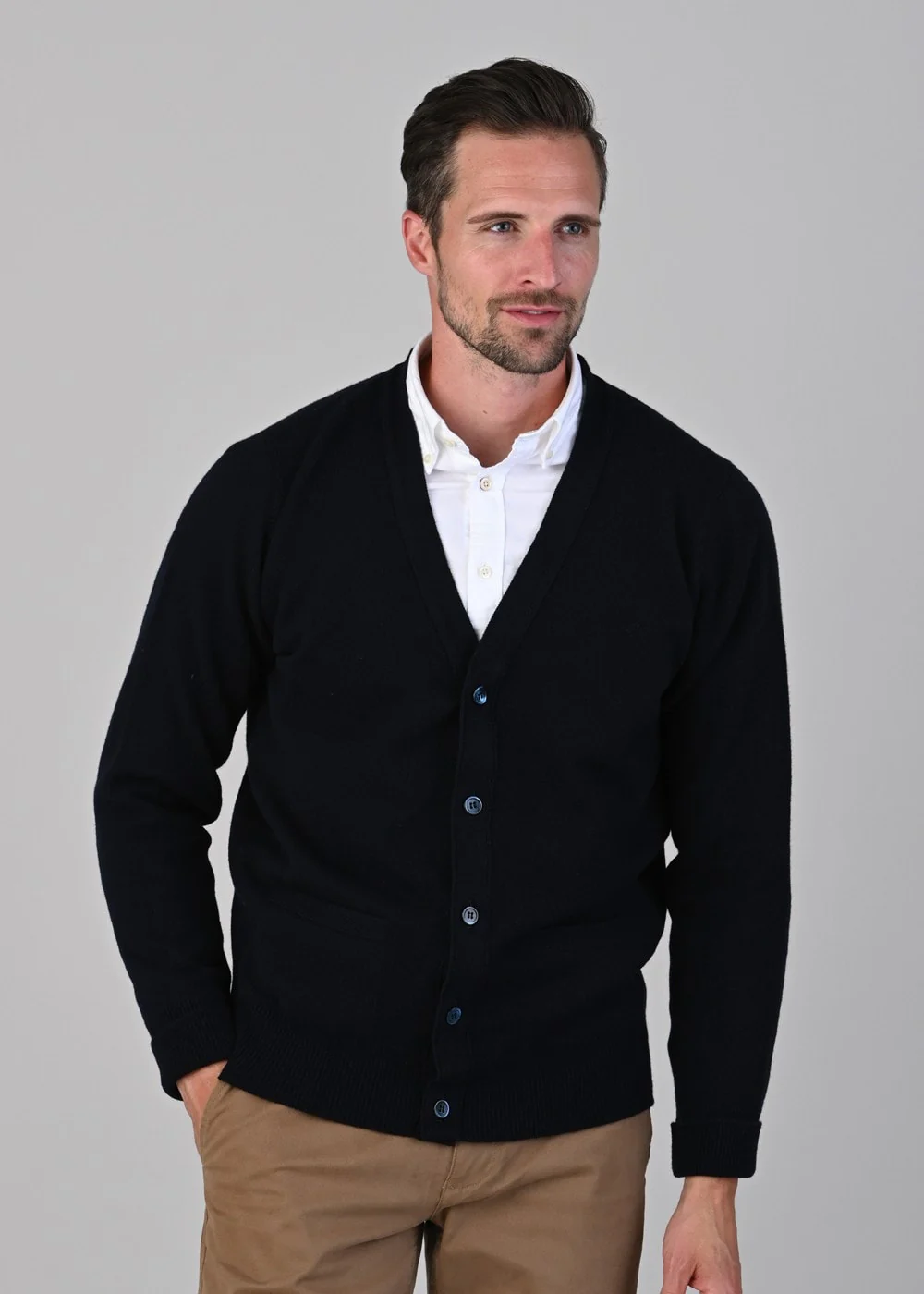 Rob 2 Ply Lambswool Cardigan - Image 7