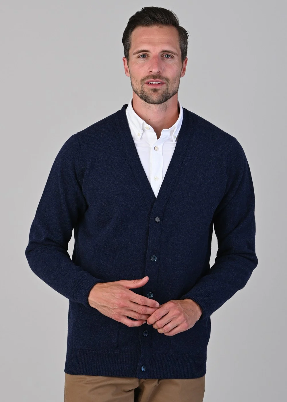 Rob 2 Ply Lambswool Cardigan - Image 2