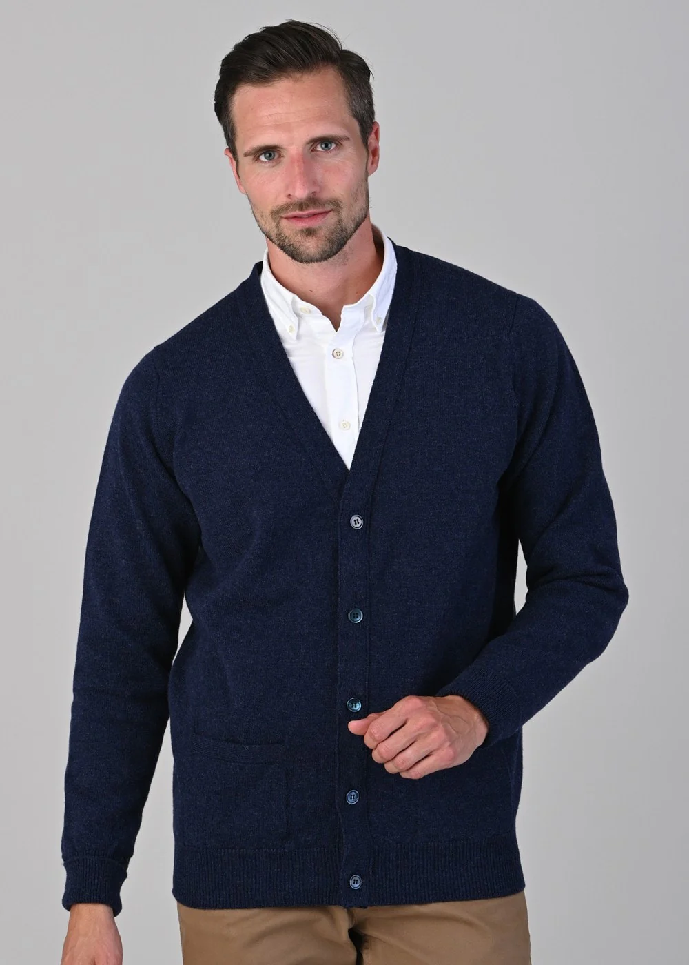 Rob 2 Ply Lambswool Cardigan - Image 3