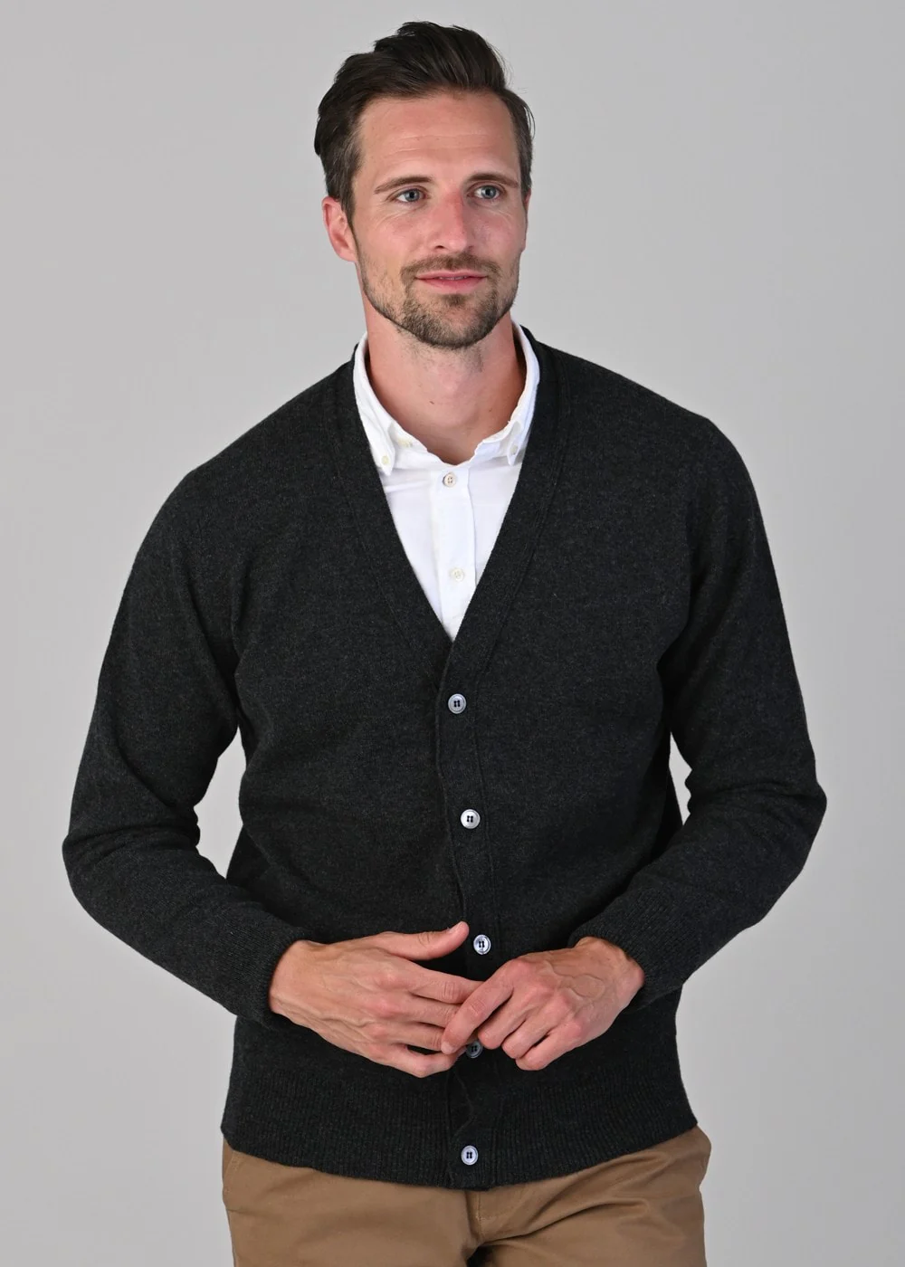 Rob 2 Ply Lambswool Cardigan - Image 3
