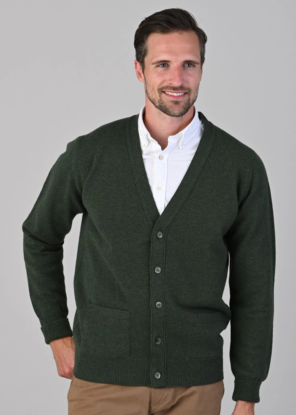 Rob 2 Ply Lambswool Cardigan - Image 4