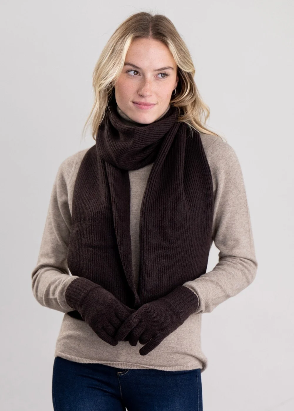 Cashmere Ribbed Scarf - Image 3
